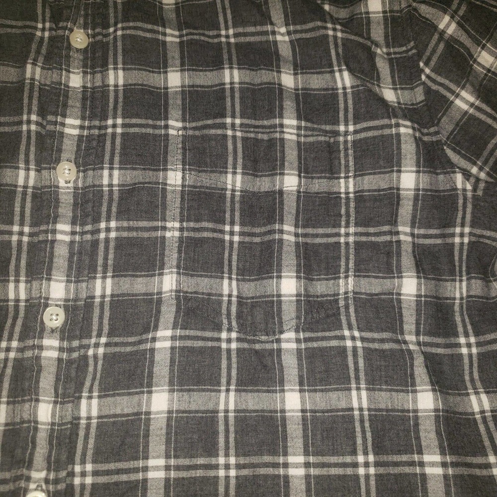 Rails Men's Connor Charcoal Cream Plaid Button Do… - image 4